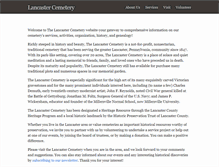 Tablet Screenshot of lancastercemetery.org